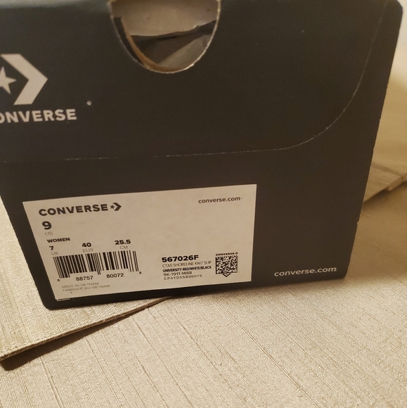 converse shoreline knit red